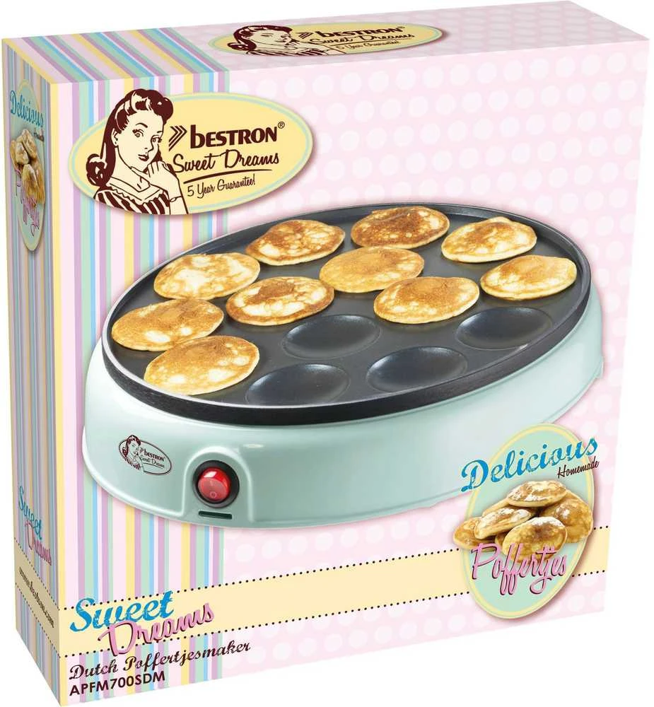 Virtuvinės svarstyklės Bestron Bestron krepų gaminimo aparatas, skirtas olandų poffertjes APFM700SDM, 800 W
