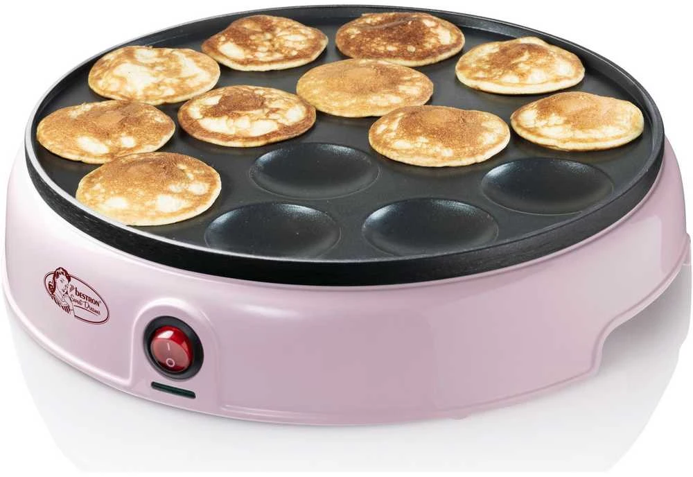 Bestron Mini Blynelių keptuvė, 800W, Rožinis
