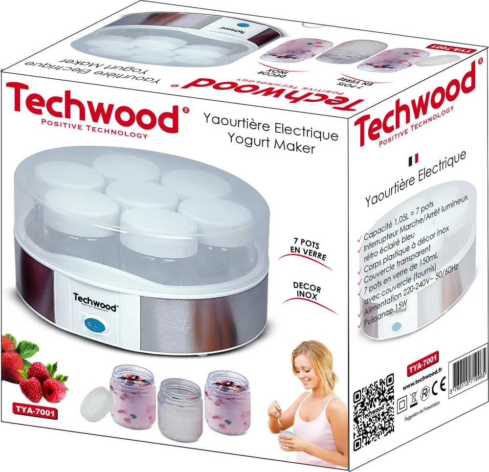 Virtuvinės svarstyklės Techwood elektrinis jogurto gamintojas TYA-7001