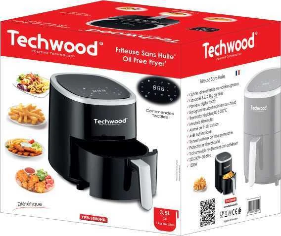 Virtuvinės svarstyklės Techwood karšto oro gruzdintuvė TFR-358SHD 3,5L