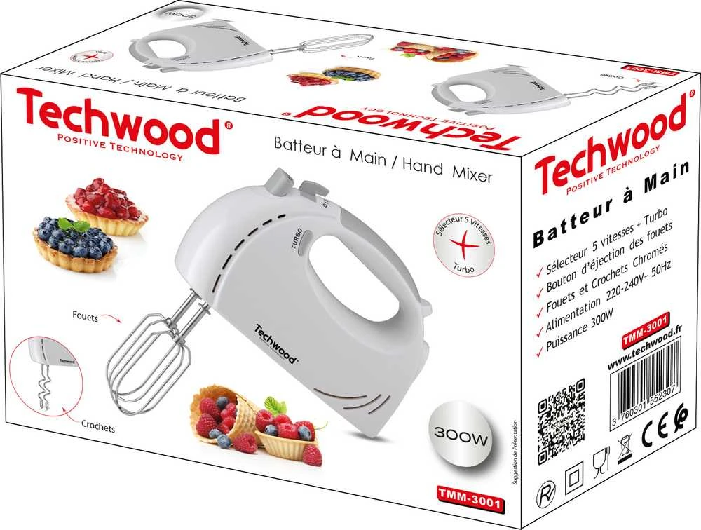 Virtuvinės svarstyklės Techwood käsimikser TMM-3001 300W