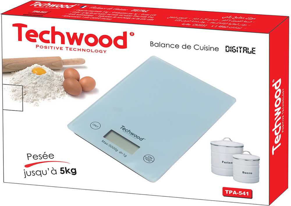 Virtuvinės svarstyklės Techwood virtuvės svarstyklės TPA-541