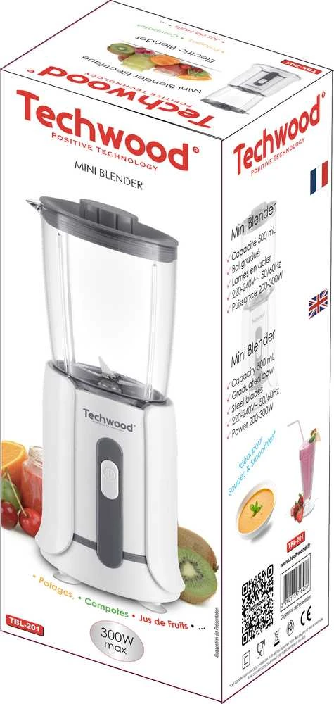 Virtuvinės svarstyklės Techwood trintuvas Mini TBL-201 300W