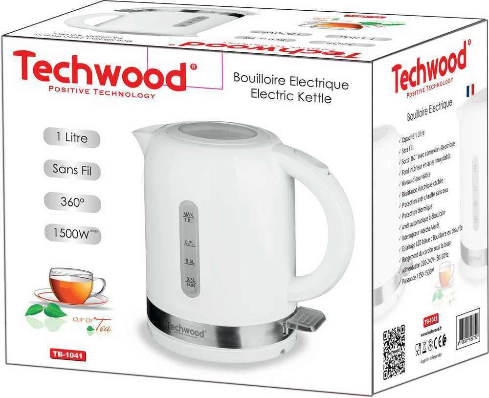 Virtuvinės svarstyklės Elektrinis virdulys - Techwood TB-1041 1 L