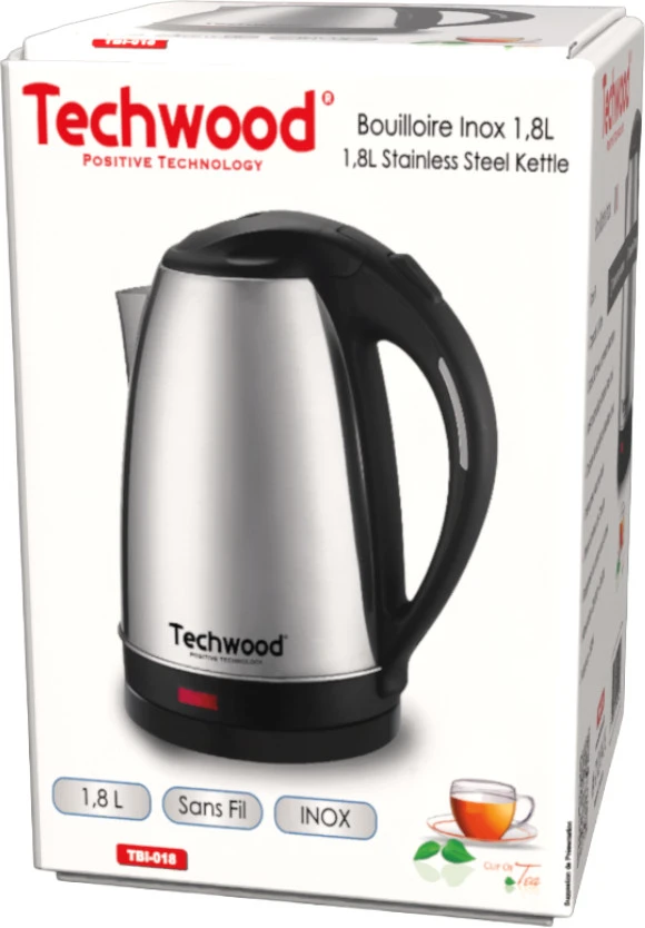 Virtuvinės svarstyklės Techwood virdulys TBI-018 1.8L, sidabrinis