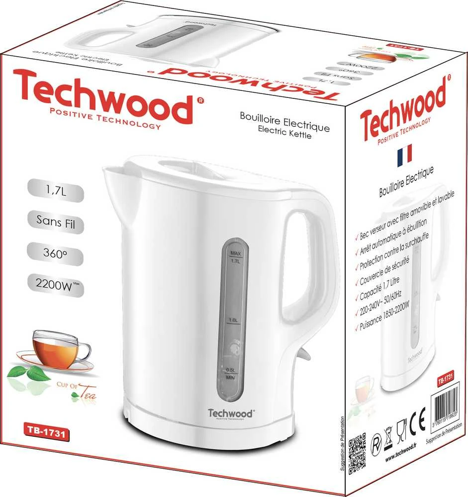 Virtuvinės svarstyklės Techwood virdulys TB-1731 1,7 l