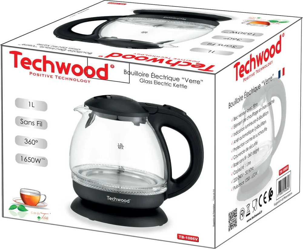 Virtuvinės svarstyklės Techwood virdulys TB-1086V 1L