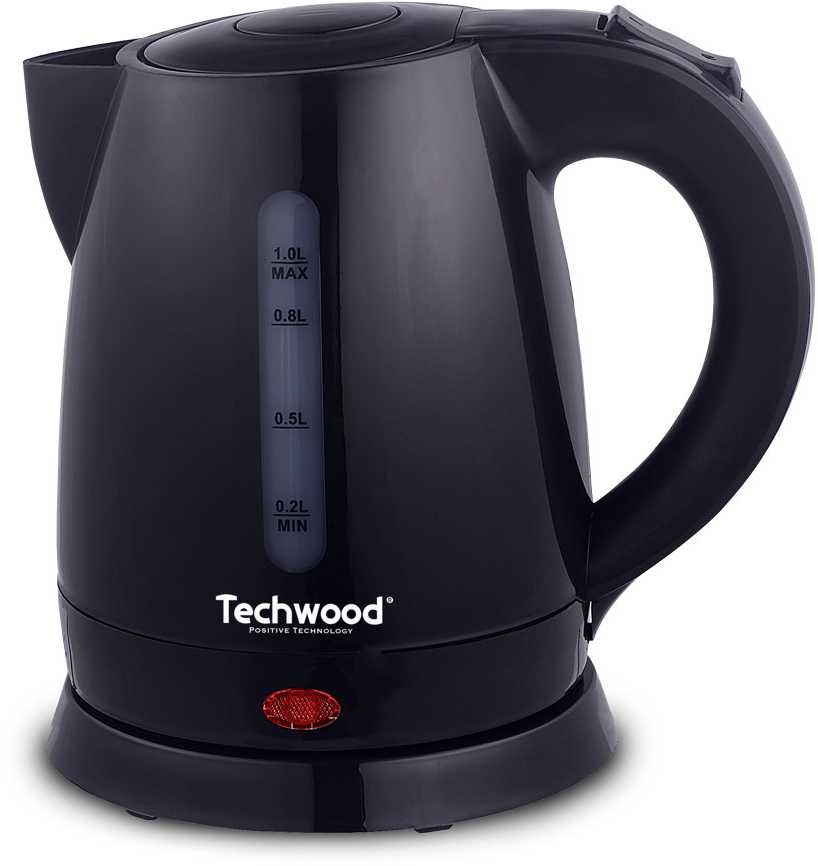 Virtuvinės svarstyklės Techwood | Virdulys | TB-1056 | Electric | 1600 W | 1 L | 360° rotational base | Juodas
