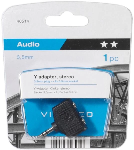 Vivanco Y formos 3.5mm garso skirstytuvas pakuotėje
