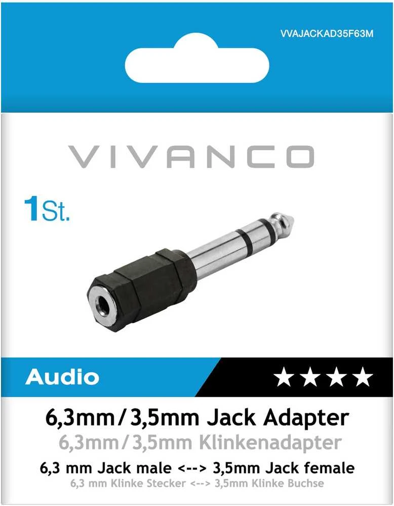 Vivanco adapter 3.5mm - 6.3mm