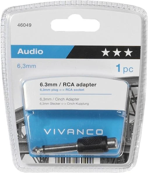 Vivanco 6,3 mm į RCA adapteris pakuotėje