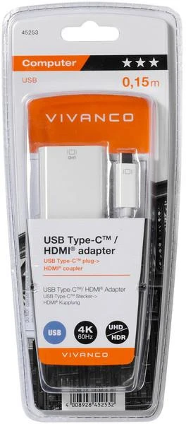 Vivanco USB-C į HDMI adapteris pakuotėje