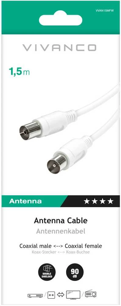 Vivanco antena cable Coaxial 1.5m
