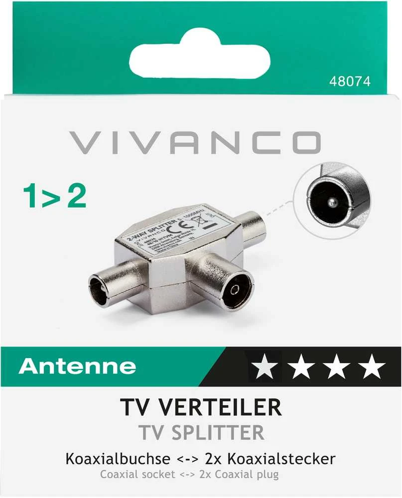 Vivanco antena cable splitter TV