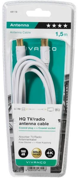 Vivanco antenos kabelis HQ 1,5m (48119)