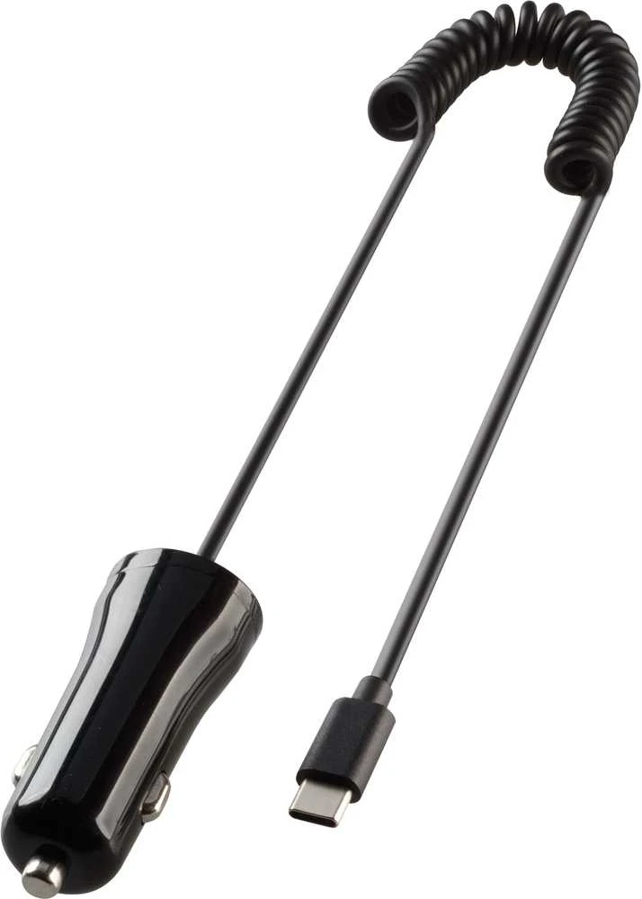 Vivanco automobilinis įkroviklis USB-C 12W 1m, juodas (62785)