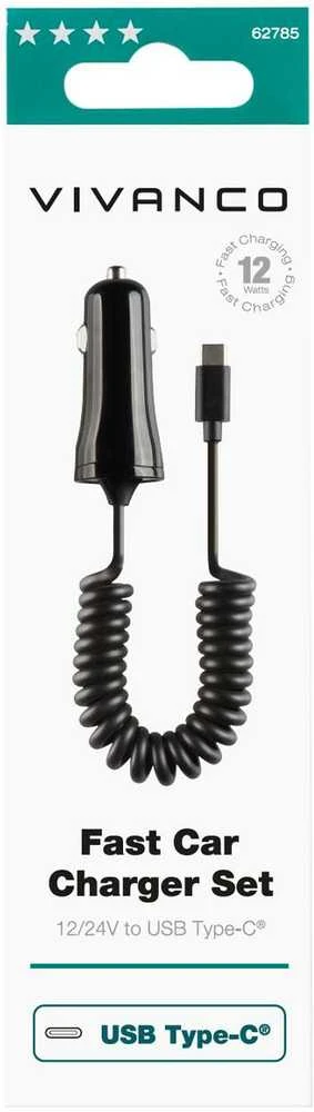 Vivanco USB-C automobilinis įkroviklis pakuotėje