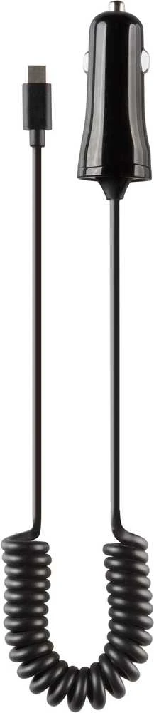 Vivanco automobilinis įkroviklis USB-C 12W 1m, juodas (62785)