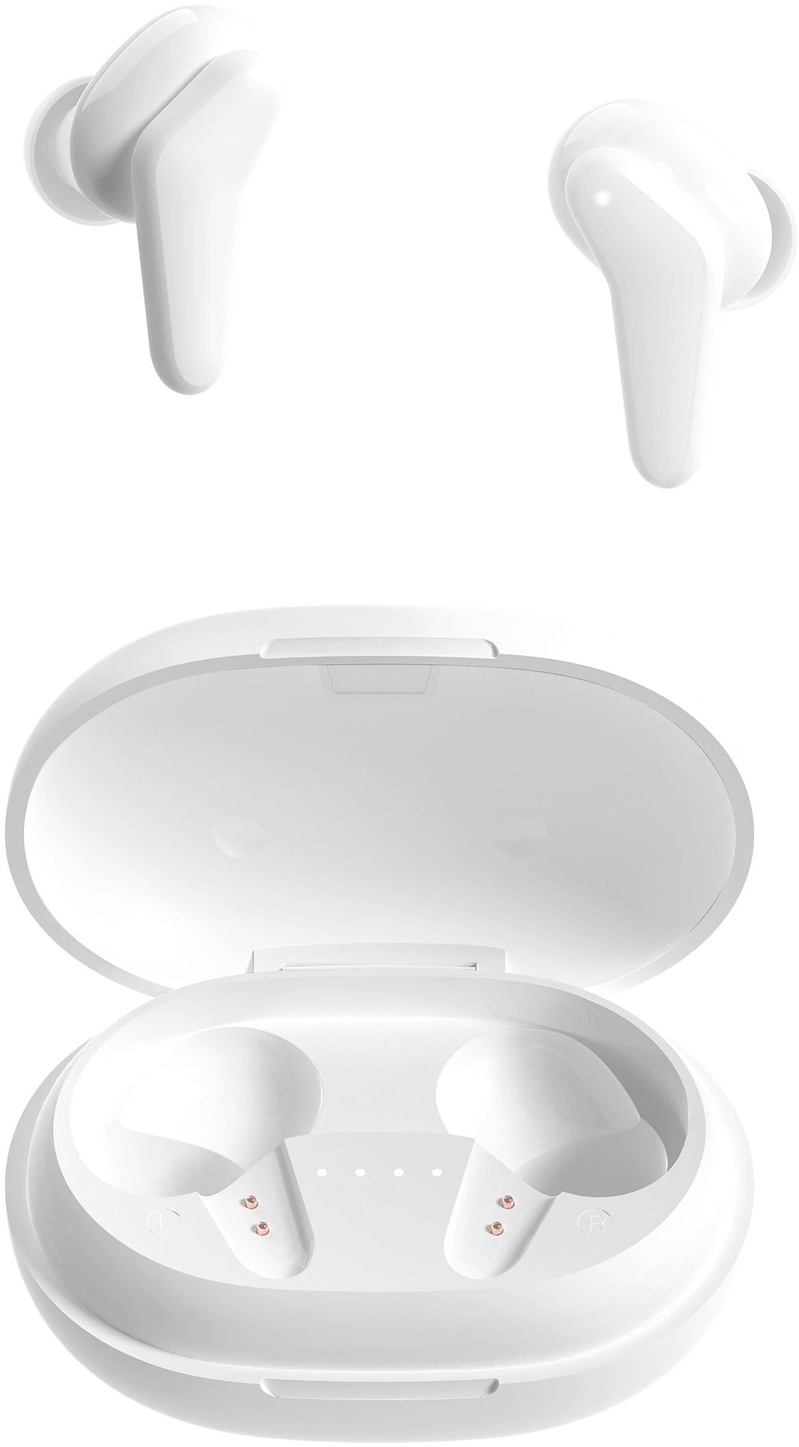 Vivanco Fresh Pair BT baltos ausinės su atidarytu dėklu