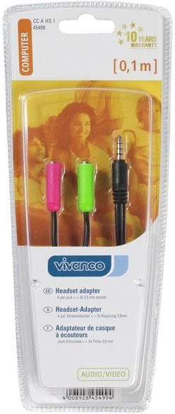 Vivanco 3,5 mm garso adapteris pakuotėje