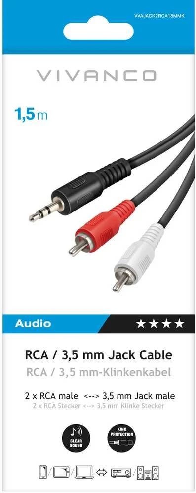 Vivanco cable 3.5mm - 2xRCA 1.5m