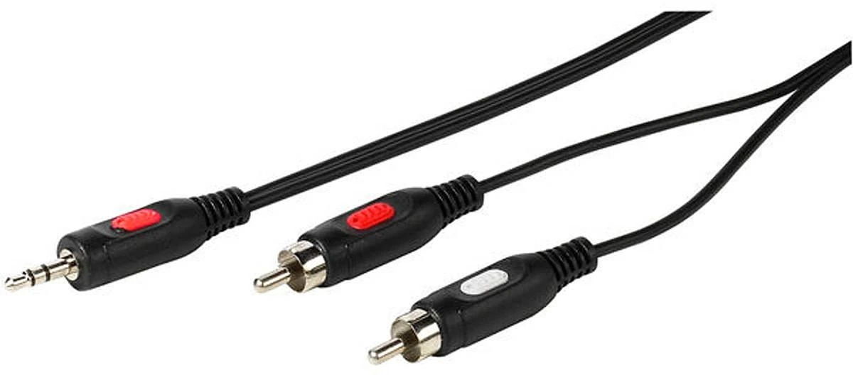 Vivanco kabelis 3,5 mm – 2xRCA 2,5 m (46031)