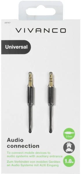 3,5 mm Vivanco garso kabelis pakuotėje