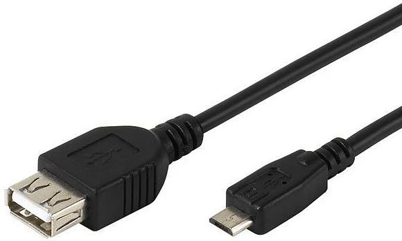 „Vivanco“ kabelis „microUSB“ – USB OTG 0,15 m (45298)