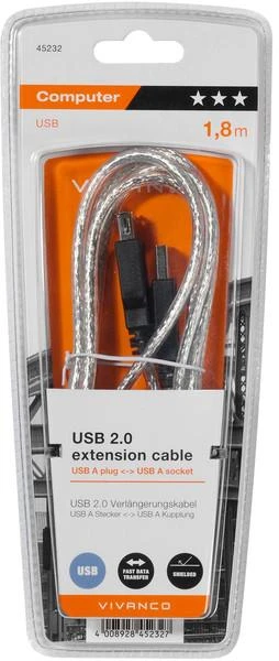 „Vivanco“ kabelis USB 2.0 AM-AF 1,8 m (45232)