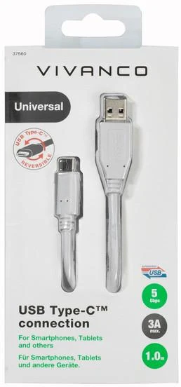 „Vivanco“ kabelis USB-C – USB 3.1 1 m (37560)