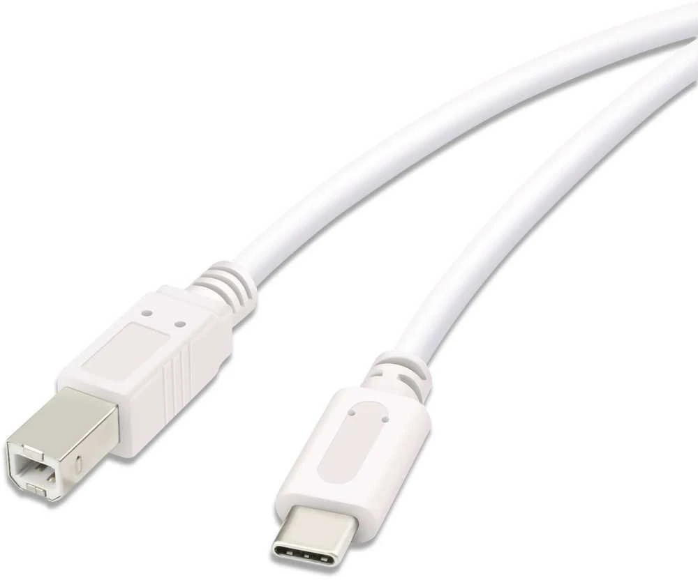 Vivanco kabelis USB-C - USB-B 3m, baltas (45356)
