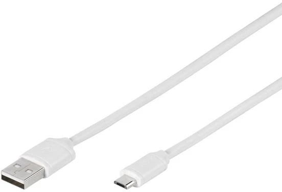 Vivanco kabelis USB - microUSB 1,0 m, baltas (35816)