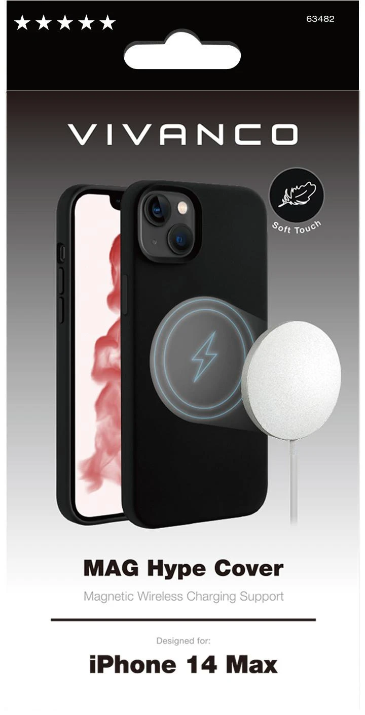 Vivanco dėklas Mag Hype Apple iPhone 14 Plus, juodas (63482)