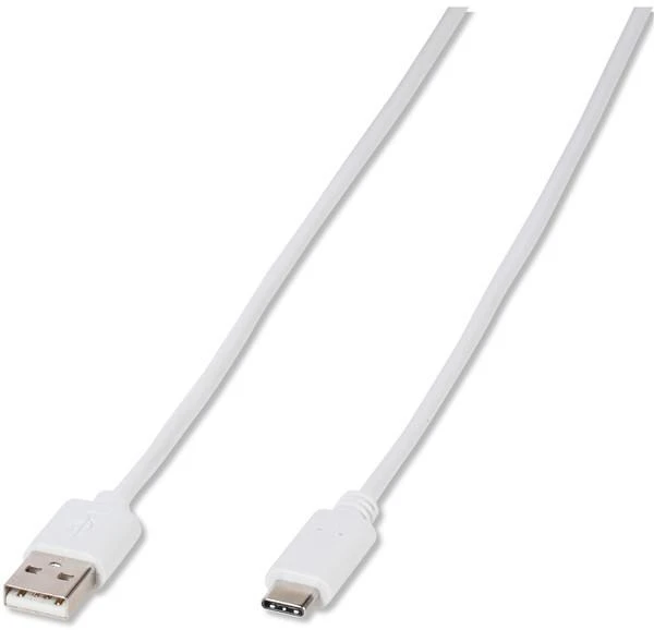 Vivanco USB-A į USB-C laidas, baltas