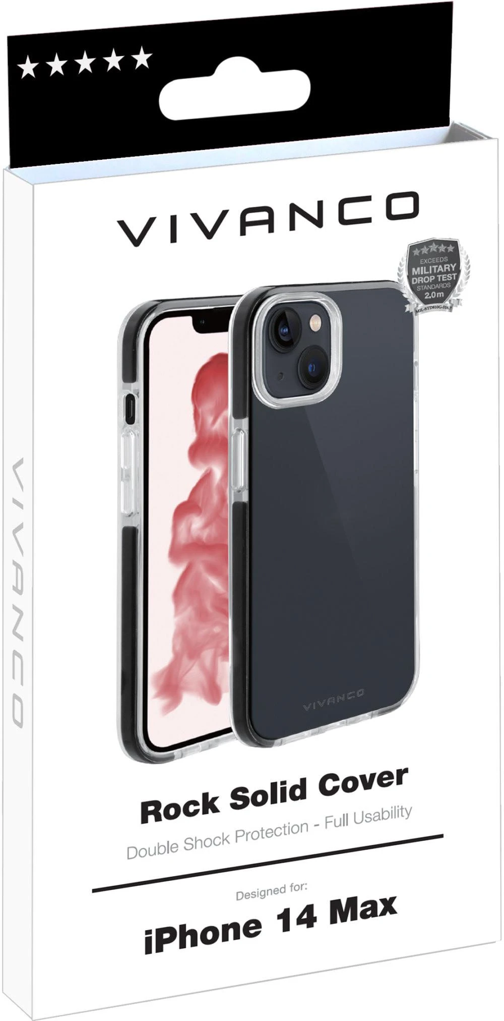 Vivanco dėklas Rock Solid Apple iPhone 14 Plus, skaidrus (63486)