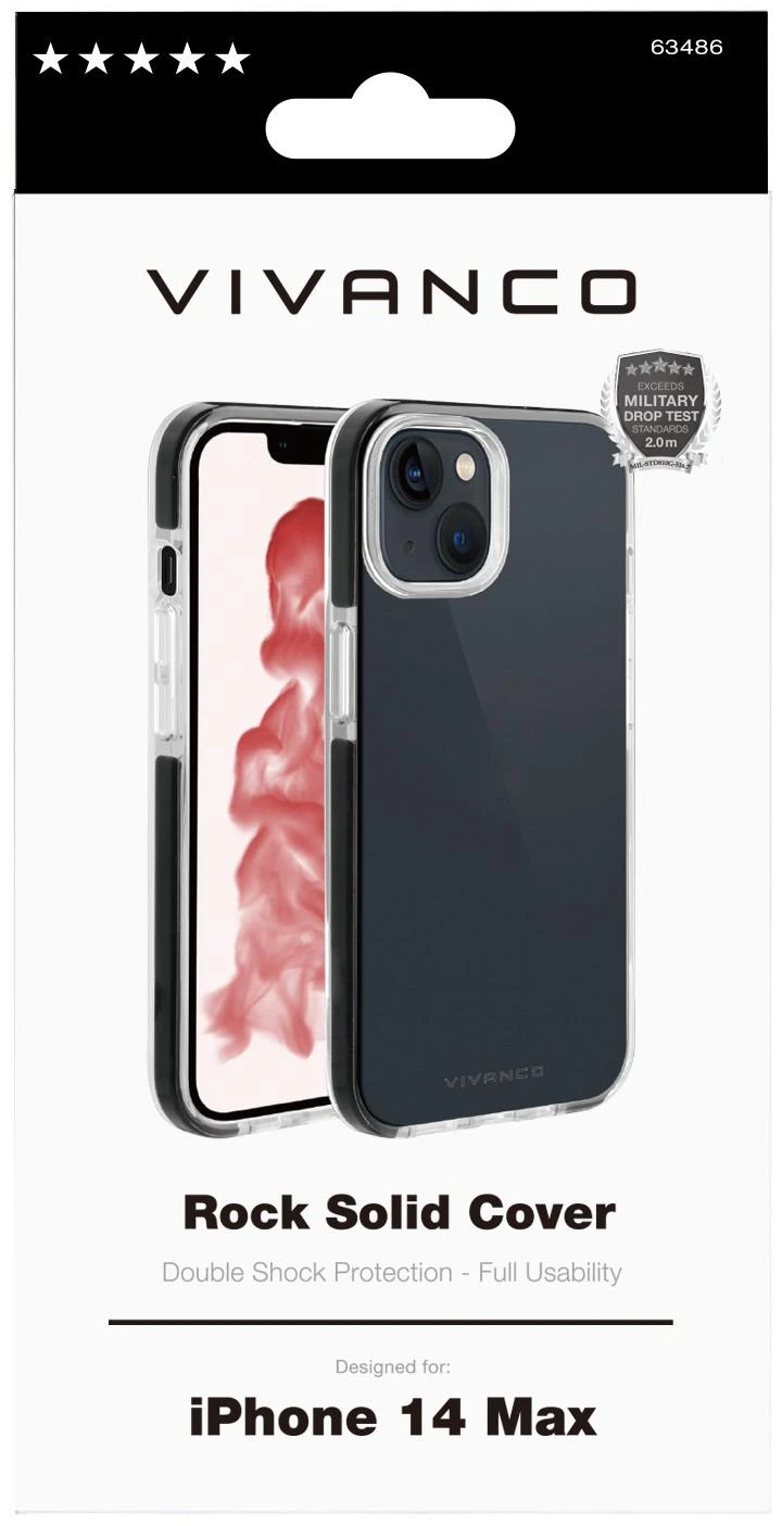 Vivanco dėklas Rock Solid Apple iPhone 14 Plus, skaidrus (63486)