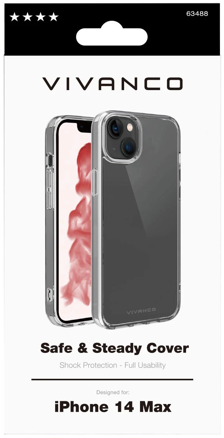 Vivanco dėklas Safe&Steady Anti Shock Apple iPhone 14 Plus, skaidrus (63488)