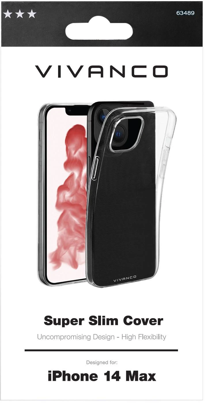 Skaidrus lankstus dėklas iPhone 14 Plus pakuotėje