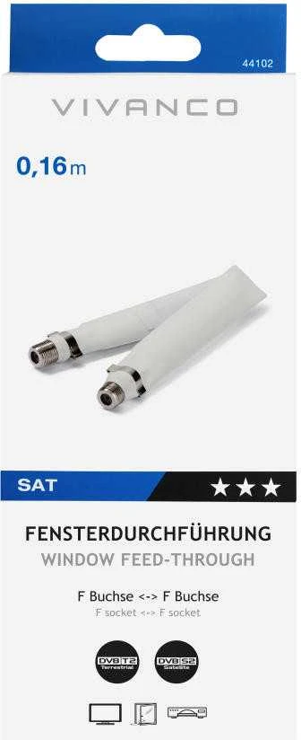Vivanco kabelis SAT F-socket flat (44102)