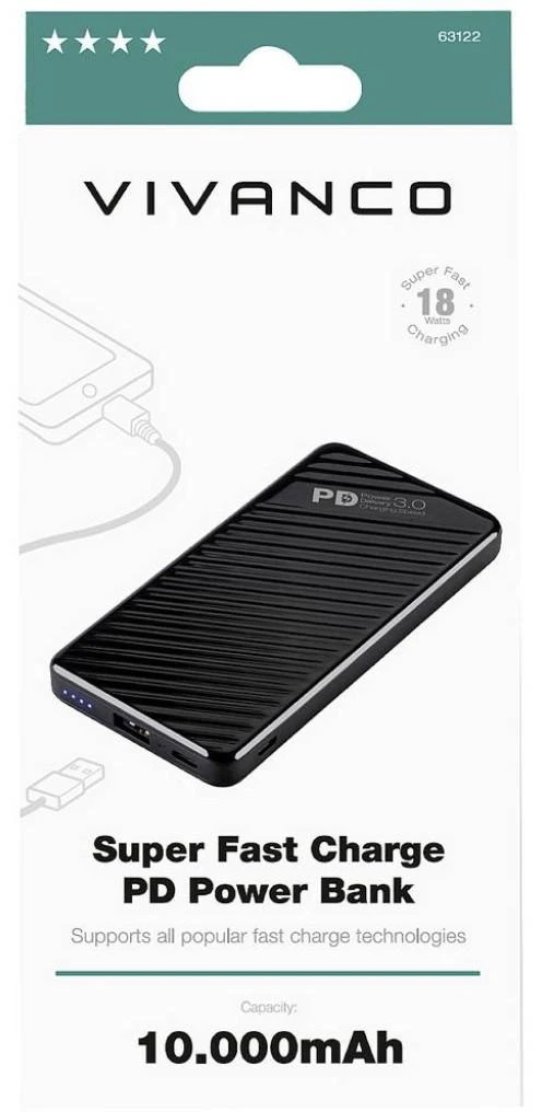 Vivanco maitinimo blokas 10000mAh Super Fast PD 18W (63122)