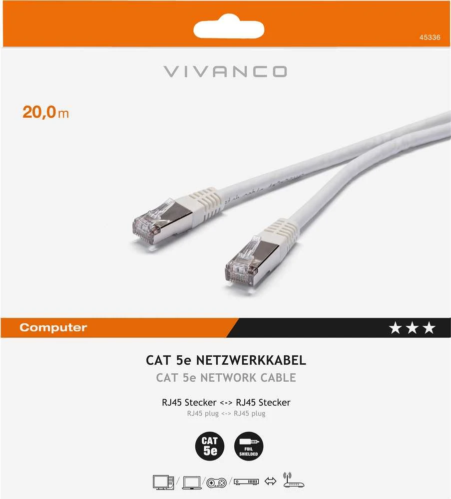 Vivanco patch cable CAT 5e 20m
