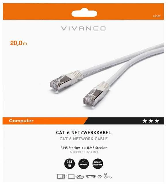 Vivanco patch kabelis CAT6 20m