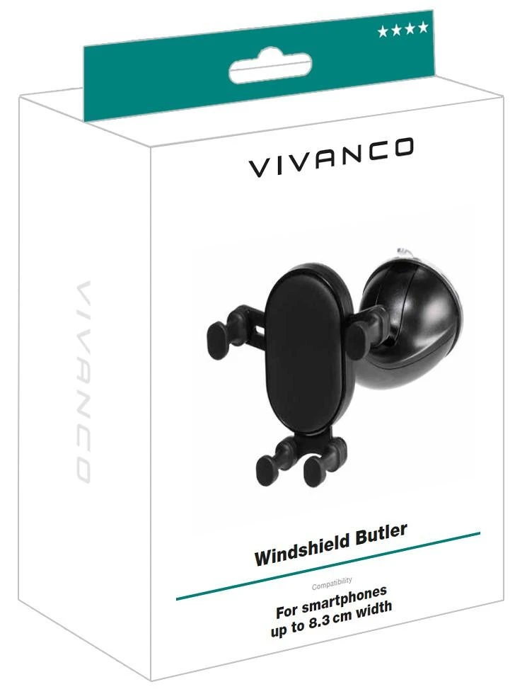 „Vivanco“ automobilio telefono laikiklis „Windshield Butler“ (61636)