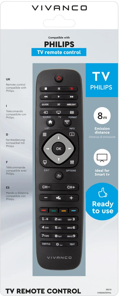Vivanco universal remote control Philips