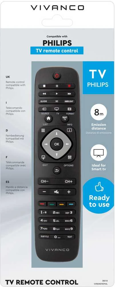 Vivanco universal remote control Philips