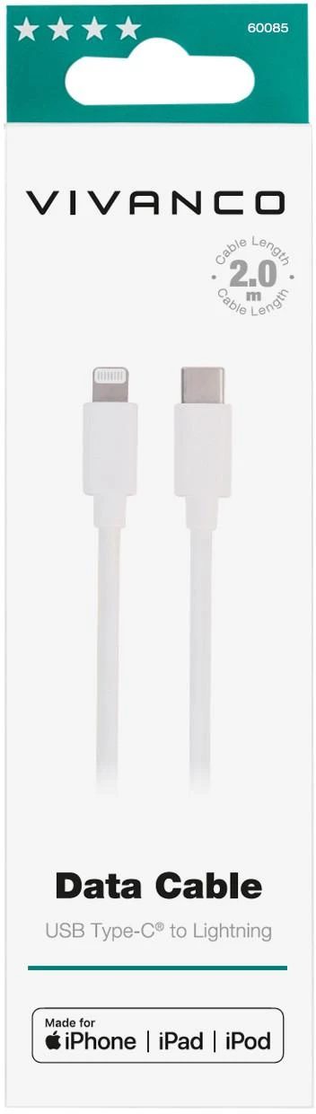 „Vivanco“ USB-C laidas – „Lightning“ 2 m (60085)