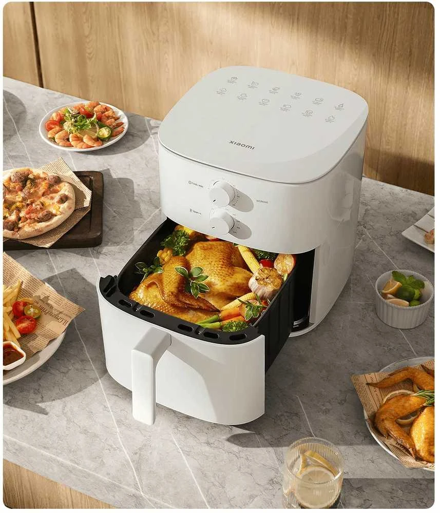 Karšto oro gruzdintuvė Xiaomi Air Fryer Essential, 6L, baltos spalvos