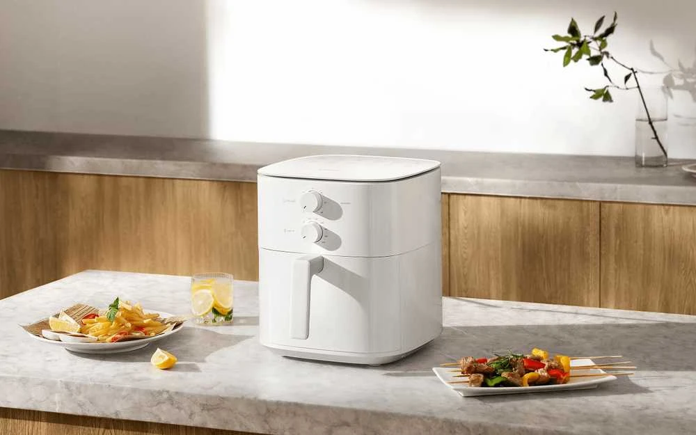 Karšto oro gruzdintuvė Xiaomi Air Fryer Essential, 6L, baltos spalvos