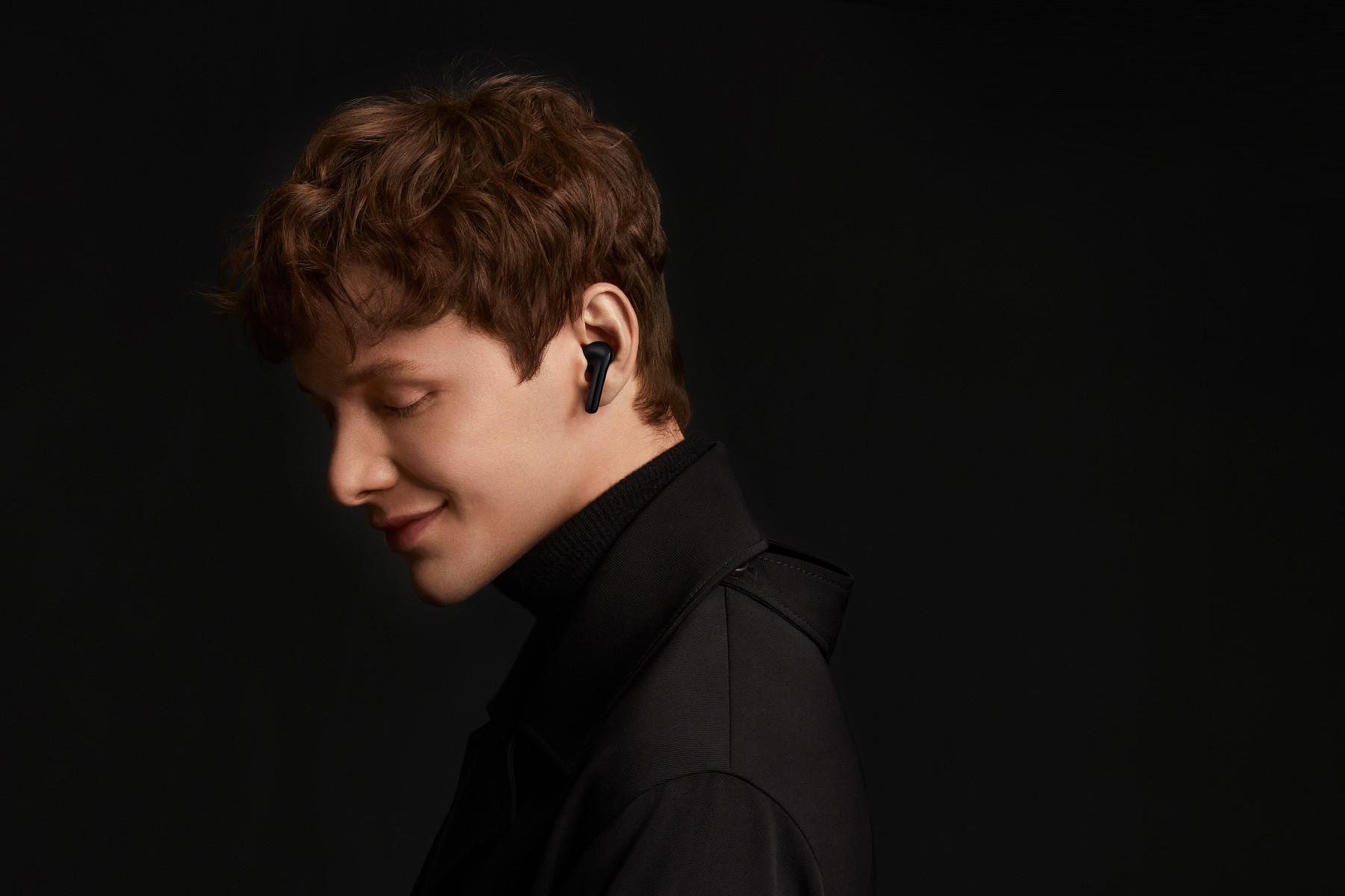 HiFi HD Belaidės Ausinės Xiaomi Buds 3 su HRTF garso suderinimu bei aktyviu triukšmo slopinimu, Juodos
