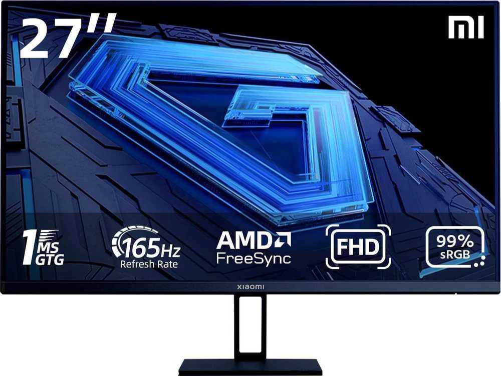 Monitorius Xiaomi  G27i / 27 col. / IPS 1920 x 1080 / 1 ms / 250 cd/m² / 165 Hz / HDMI 2.0x1 / Juodas
